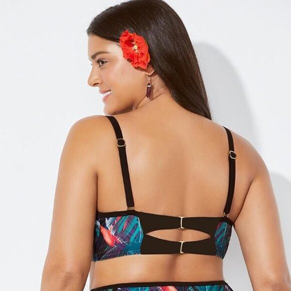 NWT Swimsuits For All Madame Underwire Tropical Print Bikini Top, 20 - Picture 2 of 16